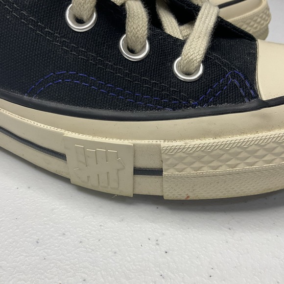 Converse X Undefeated Sneakers Chuck 70 All-Stars Hi Black Ivory Men 4 Wo's 6 - Picture 6 of 11